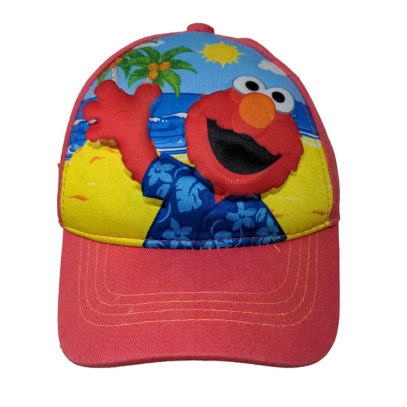 Sesame Street Boy's Snapback Hat Red 100% Cotton Elmo Vacation Graphic - Picture 1 of 10